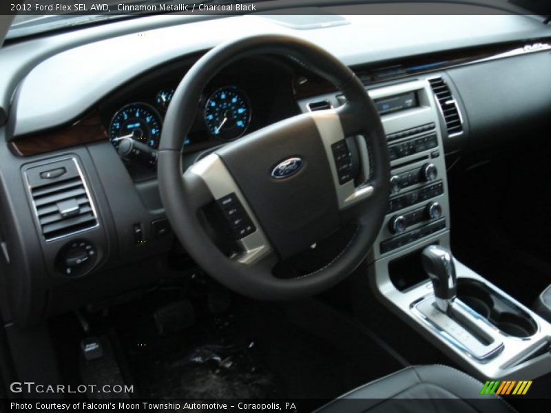 Cinnamon Metallic / Charcoal Black 2012 Ford Flex SEL AWD
