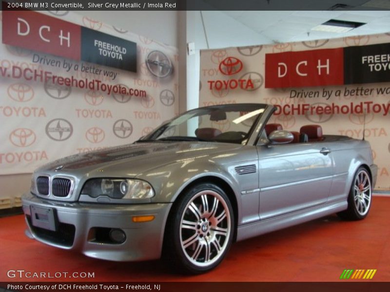 Silver Grey Metallic / Imola Red 2004 BMW M3 Convertible