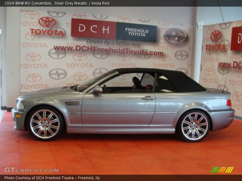 Silver Grey Metallic / Imola Red 2004 BMW M3 Convertible