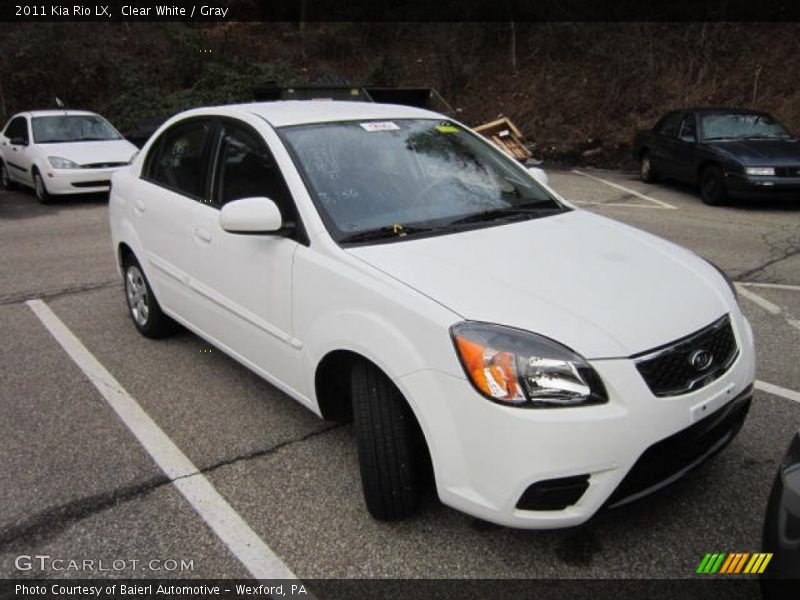 Clear White / Gray 2011 Kia Rio LX