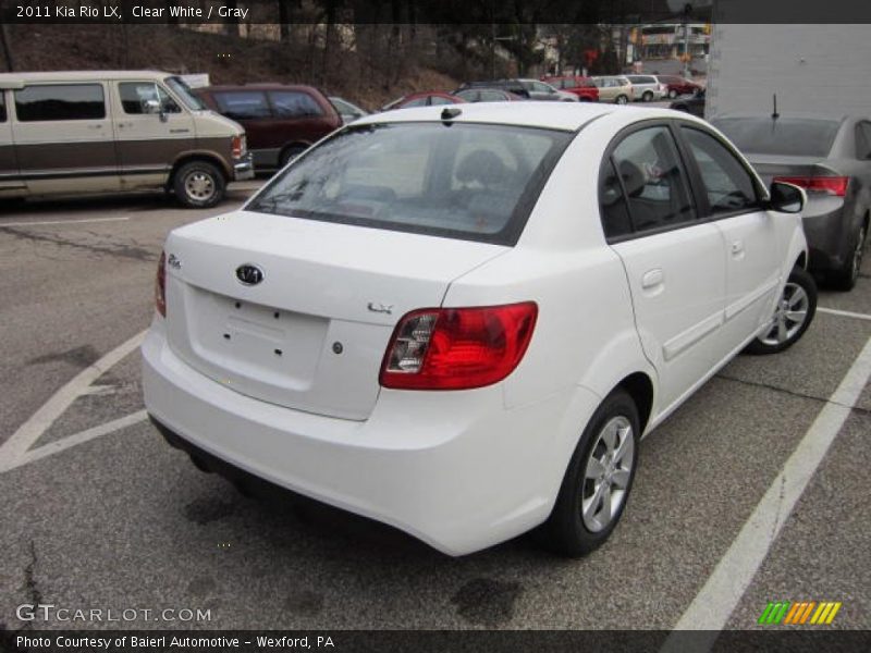 Clear White / Gray 2011 Kia Rio LX