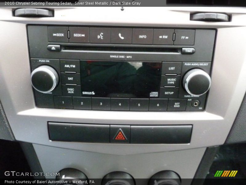 Silver Steel Metallic / Dark Slate Gray 2010 Chrysler Sebring Touring Sedan