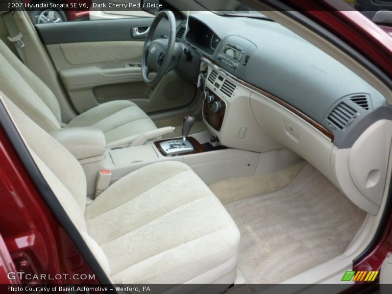 Dark Cherry Red / Beige 2007 Hyundai Sonata SE V6