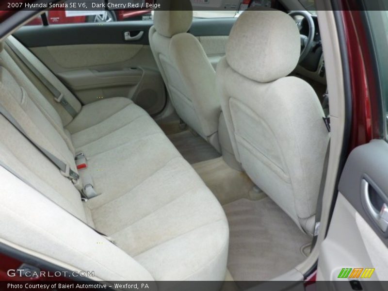 Dark Cherry Red / Beige 2007 Hyundai Sonata SE V6