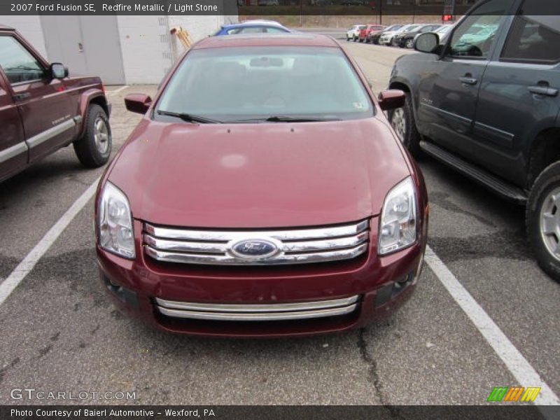 Redfire Metallic / Light Stone 2007 Ford Fusion SE