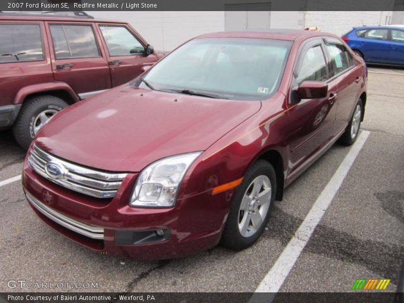 Redfire Metallic / Light Stone 2007 Ford Fusion SE