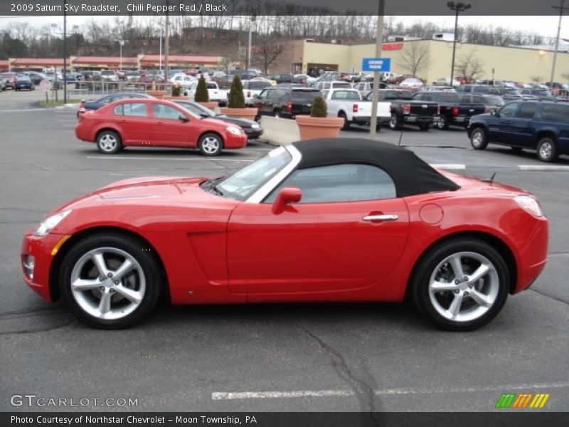 Chili Pepper Red / Black 2009 Saturn Sky Roadster