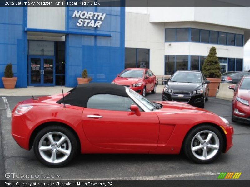 Chili Pepper Red / Black 2009 Saturn Sky Roadster