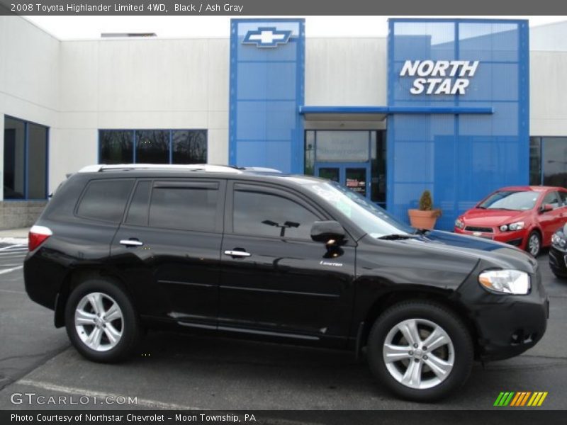 Black / Ash Gray 2008 Toyota Highlander Limited 4WD