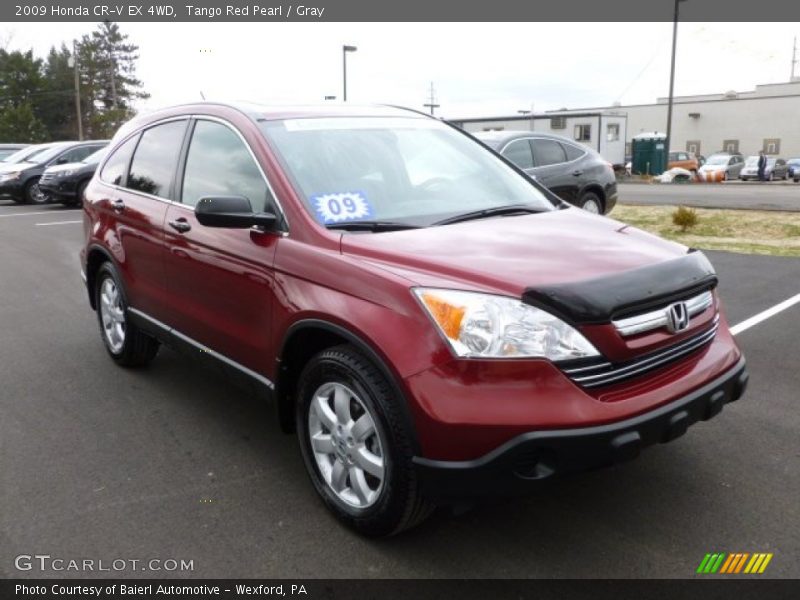 Tango Red Pearl / Gray 2009 Honda CR-V EX 4WD