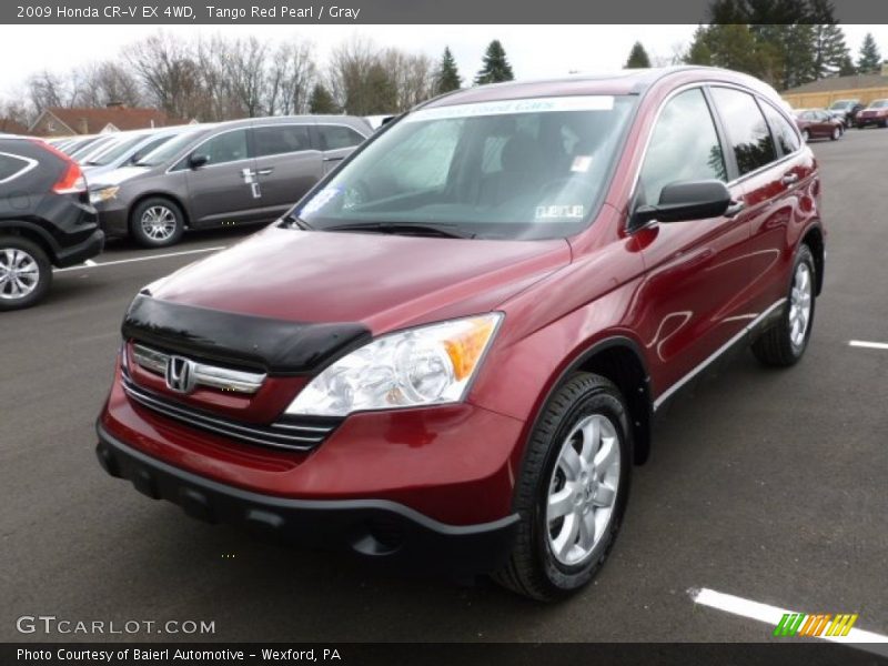 Tango Red Pearl / Gray 2009 Honda CR-V EX 4WD
