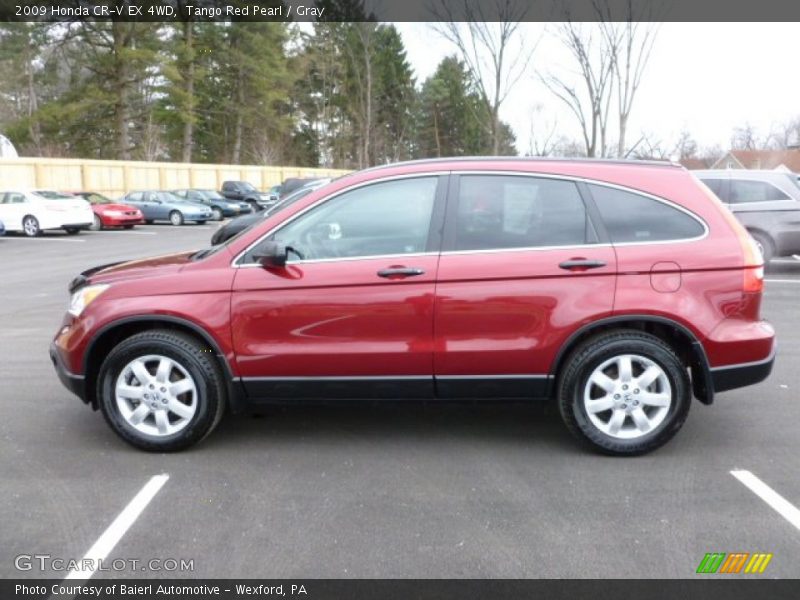 Tango Red Pearl / Gray 2009 Honda CR-V EX 4WD