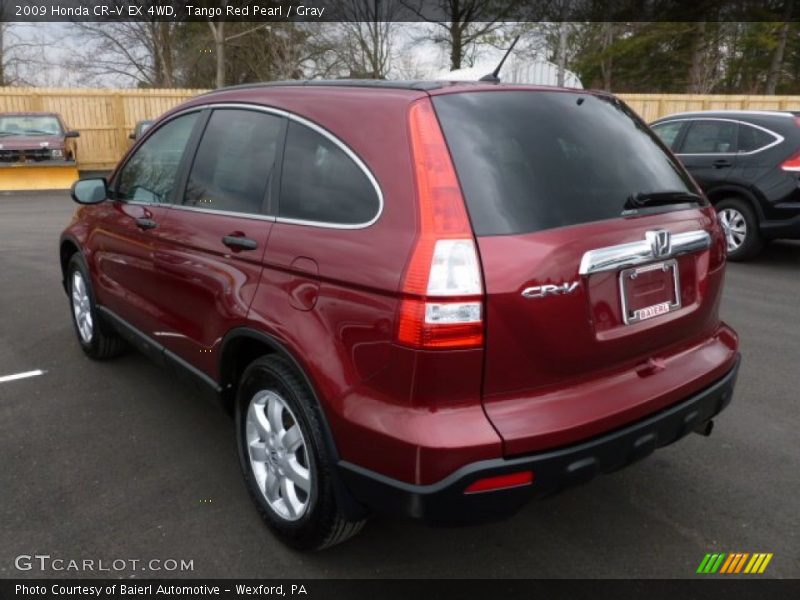 Tango Red Pearl / Gray 2009 Honda CR-V EX 4WD