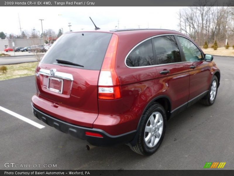 Tango Red Pearl / Gray 2009 Honda CR-V EX 4WD