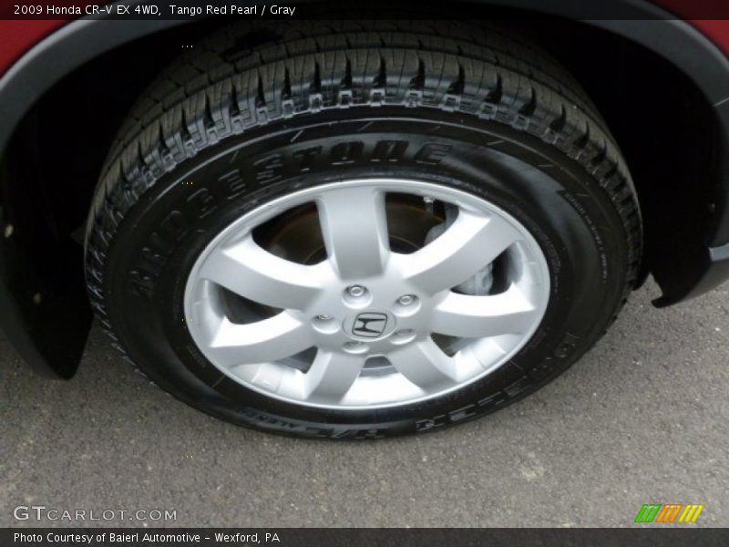 Tango Red Pearl / Gray 2009 Honda CR-V EX 4WD