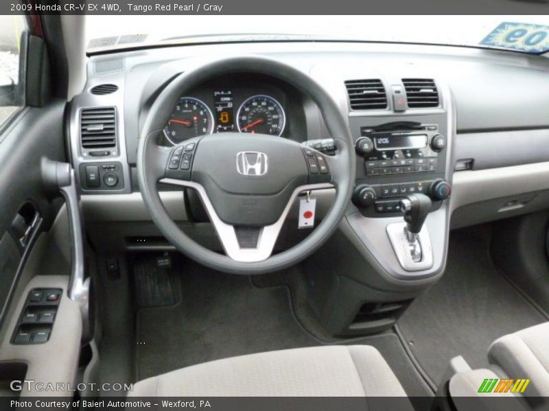 Tango Red Pearl / Gray 2009 Honda CR-V EX 4WD