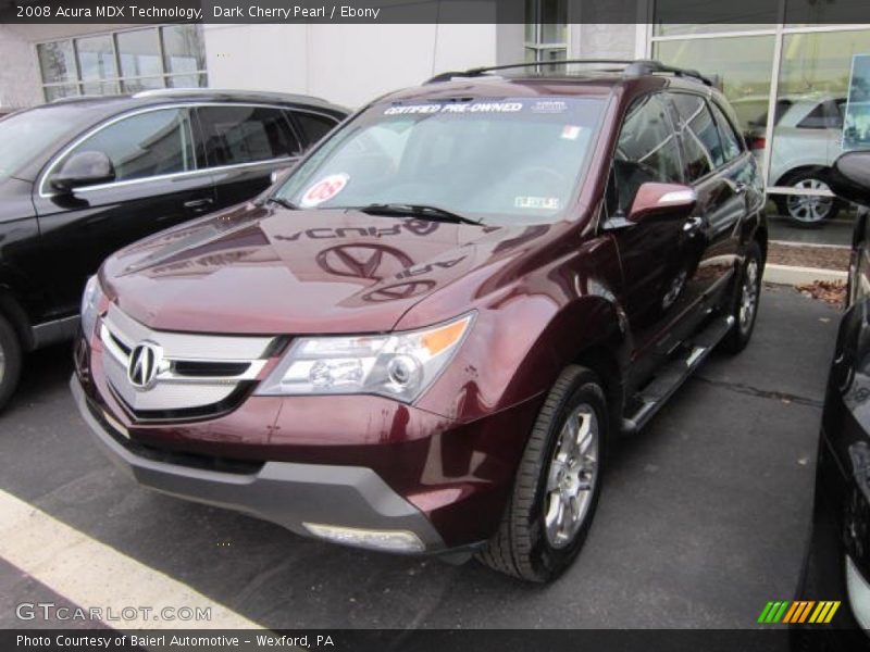 Dark Cherry Pearl / Ebony 2008 Acura MDX Technology