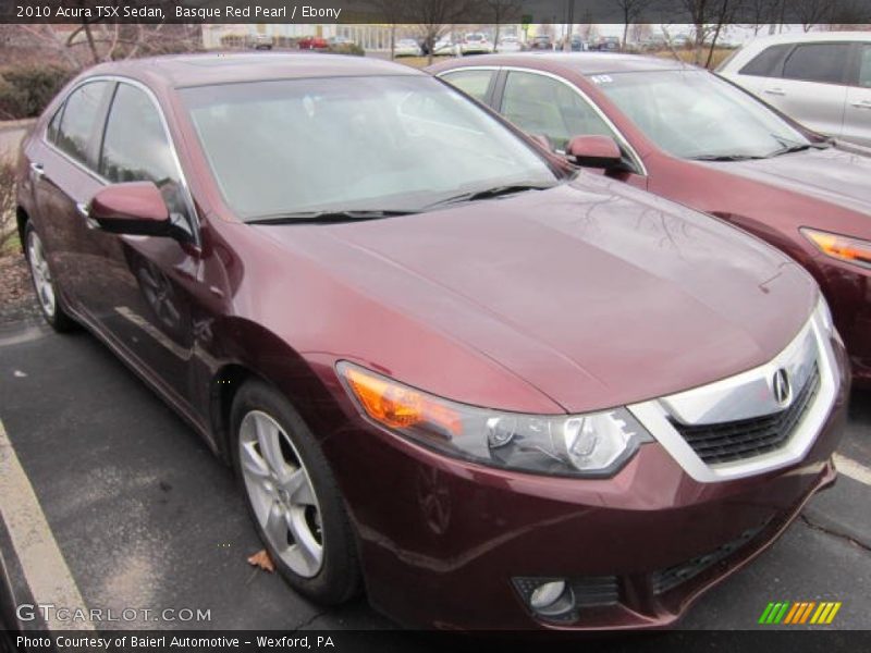 Basque Red Pearl / Ebony 2010 Acura TSX Sedan