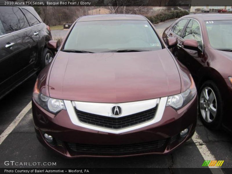 Basque Red Pearl / Ebony 2010 Acura TSX Sedan