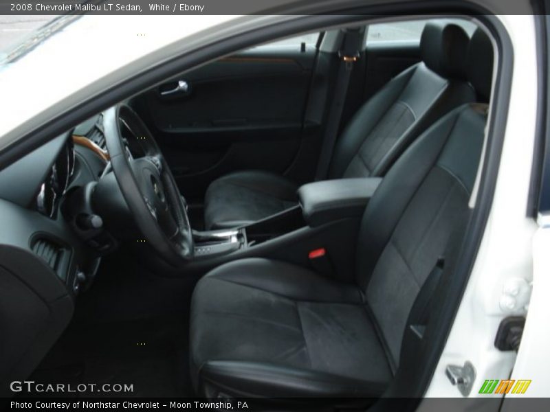 White / Ebony 2008 Chevrolet Malibu LT Sedan