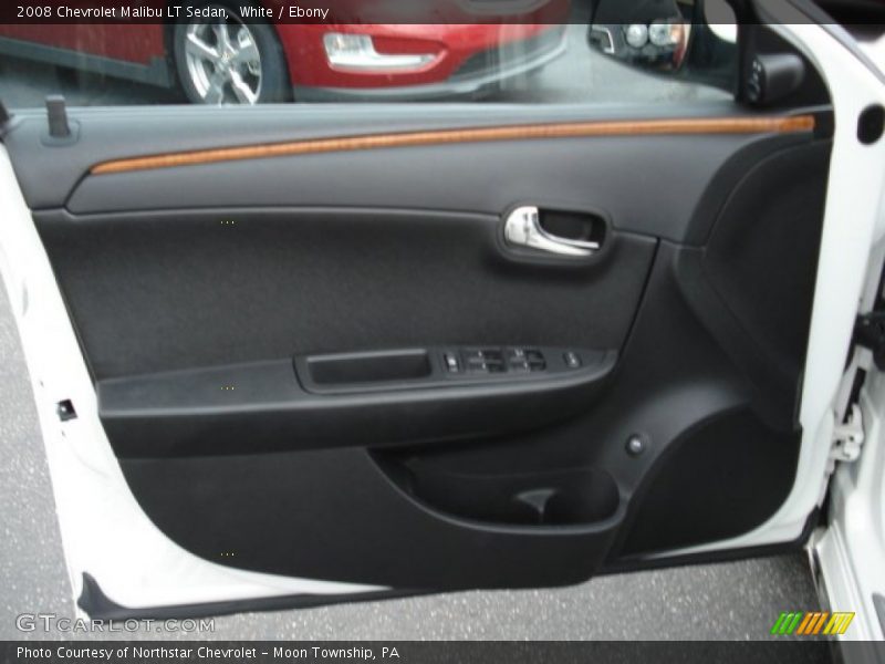 White / Ebony 2008 Chevrolet Malibu LT Sedan