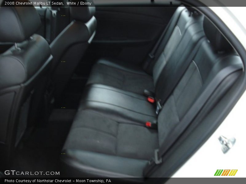 White / Ebony 2008 Chevrolet Malibu LT Sedan