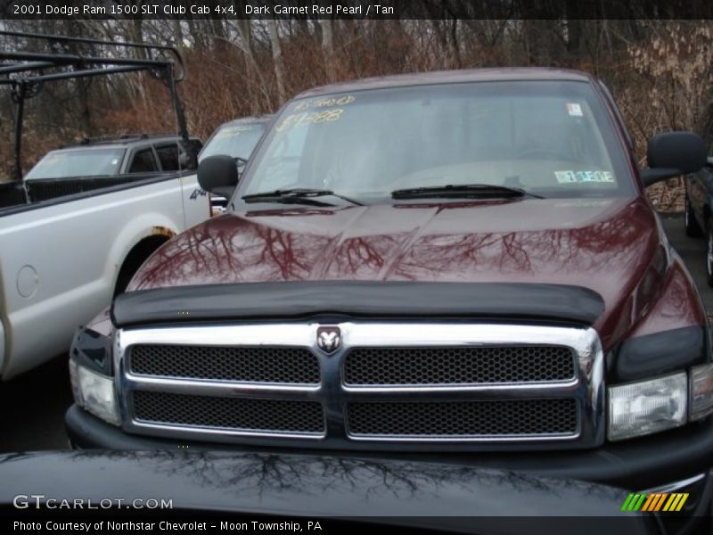 Dark Garnet Red Pearl / Tan 2001 Dodge Ram 1500 SLT Club Cab 4x4