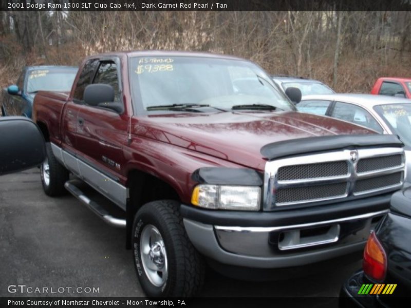 Dark Garnet Red Pearl / Tan 2001 Dodge Ram 1500 SLT Club Cab 4x4