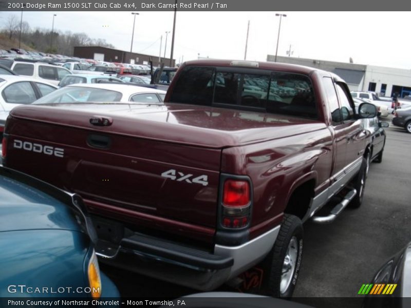 Dark Garnet Red Pearl / Tan 2001 Dodge Ram 1500 SLT Club Cab 4x4