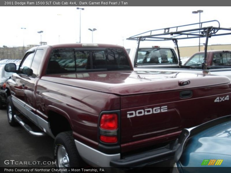 Dark Garnet Red Pearl / Tan 2001 Dodge Ram 1500 SLT Club Cab 4x4