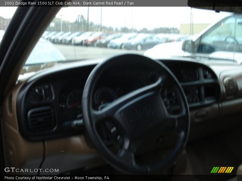 Dark Garnet Red Pearl / Tan 2001 Dodge Ram 1500 SLT Club Cab 4x4