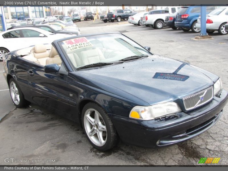 Nautic Blue Metallic / Beige 2000 Volvo C70 LT Convertible