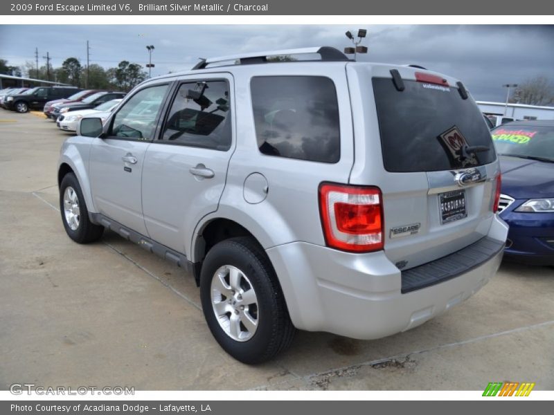 Brilliant Silver Metallic / Charcoal 2009 Ford Escape Limited V6