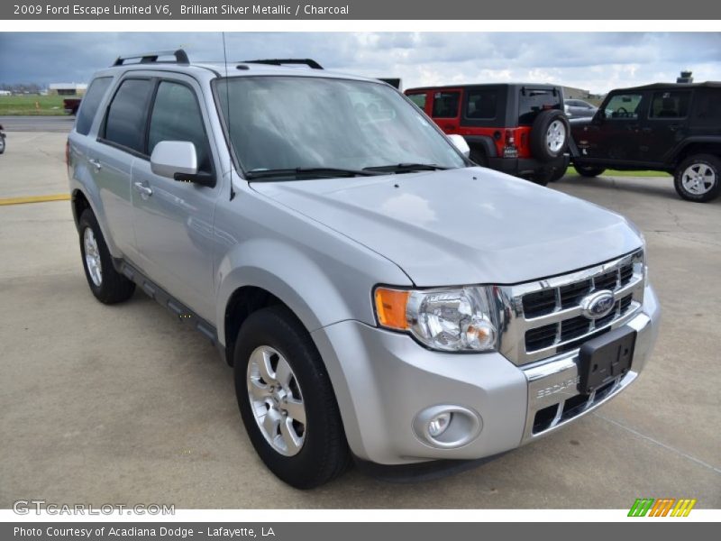 Brilliant Silver Metallic / Charcoal 2009 Ford Escape Limited V6