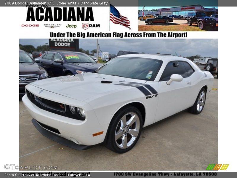 Stone White / Dark Slate Gray 2009 Dodge Challenger R/T