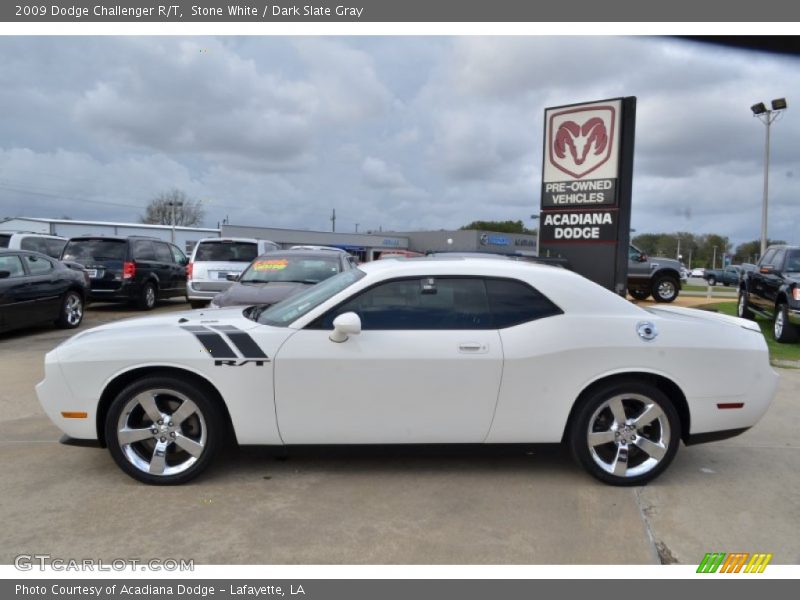 Stone White / Dark Slate Gray 2009 Dodge Challenger R/T
