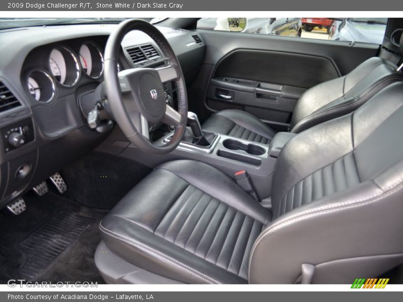 Stone White / Dark Slate Gray 2009 Dodge Challenger R/T