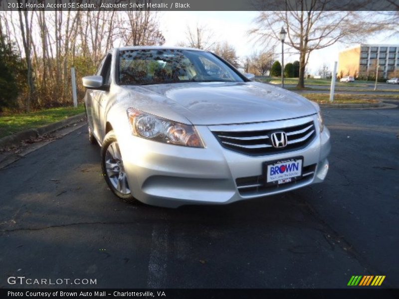 Alabaster Silver Metallic / Black 2012 Honda Accord SE Sedan