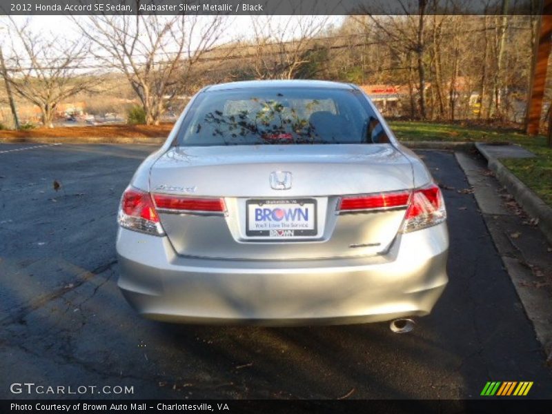 Alabaster Silver Metallic / Black 2012 Honda Accord SE Sedan