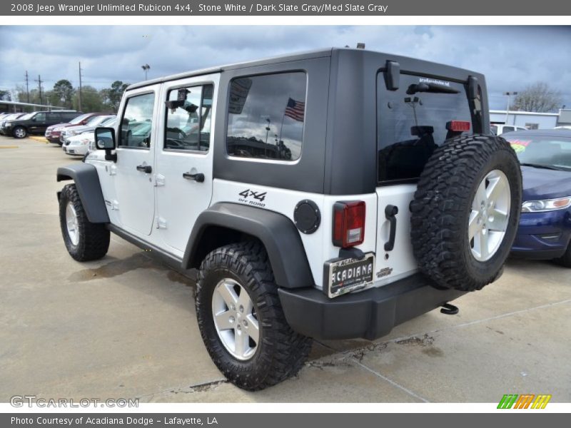 Stone White / Dark Slate Gray/Med Slate Gray 2008 Jeep Wrangler Unlimited Rubicon 4x4