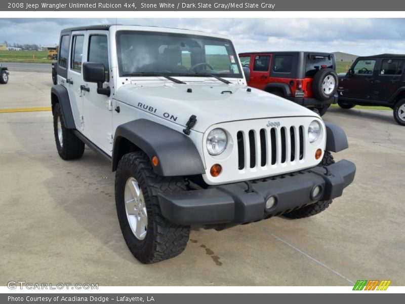 Stone White / Dark Slate Gray/Med Slate Gray 2008 Jeep Wrangler Unlimited Rubicon 4x4