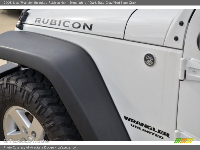 Stone White / Dark Slate Gray/Med Slate Gray 2008 Jeep Wrangler Unlimited Rubicon 4x4
