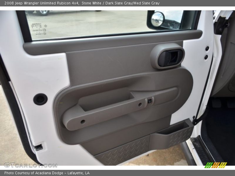 Stone White / Dark Slate Gray/Med Slate Gray 2008 Jeep Wrangler Unlimited Rubicon 4x4