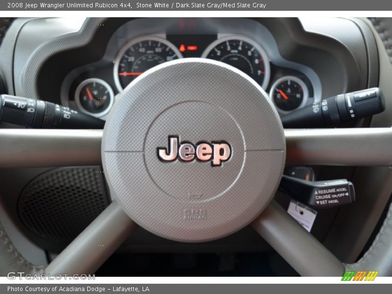 Stone White / Dark Slate Gray/Med Slate Gray 2008 Jeep Wrangler Unlimited Rubicon 4x4