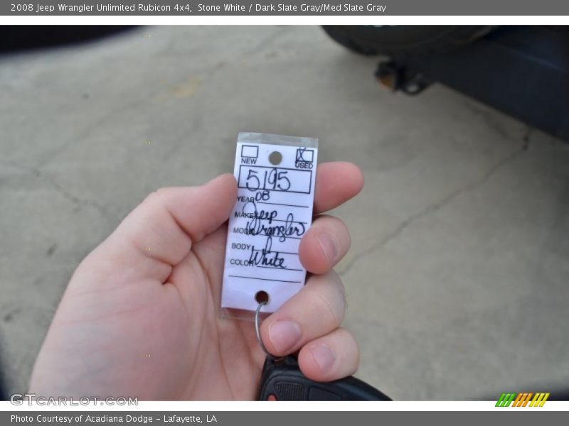 Stone White / Dark Slate Gray/Med Slate Gray 2008 Jeep Wrangler Unlimited Rubicon 4x4