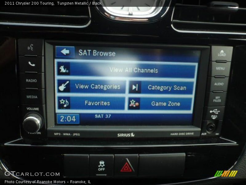 Tungsten Metallic / Black 2011 Chrysler 200 Touring