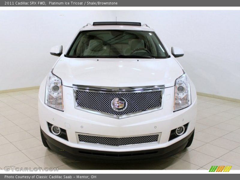 Platinum Ice Tricoat / Shale/Brownstone 2011 Cadillac SRX FWD