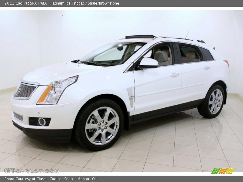 Platinum Ice Tricoat / Shale/Brownstone 2011 Cadillac SRX FWD