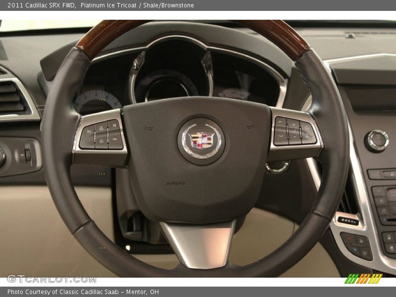 Platinum Ice Tricoat / Shale/Brownstone 2011 Cadillac SRX FWD