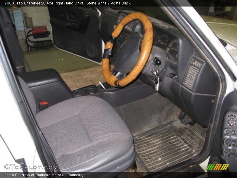 Stone White / Agate Black 2000 Jeep Cherokee SE 4x4 Right Hand Drive